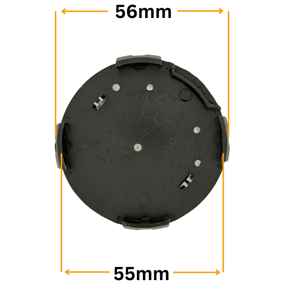 Set 4 Capace Jante Mazda – 56mm, Negru