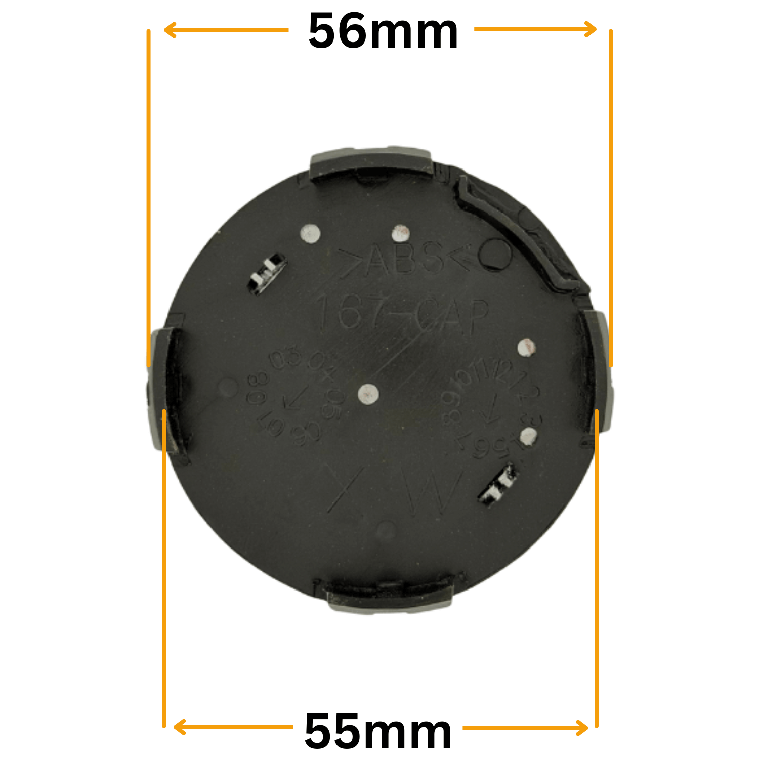 Set 4 Capace Jante Mazda – 56mm, Negru