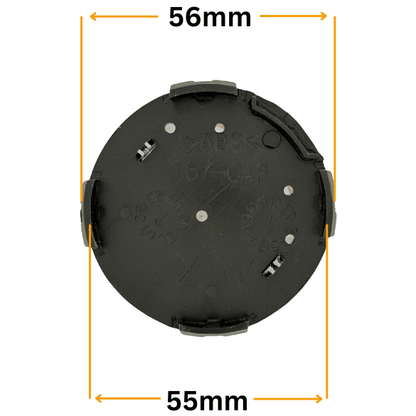 Set 4 Capace Jante Mazda – 56mm, Negru