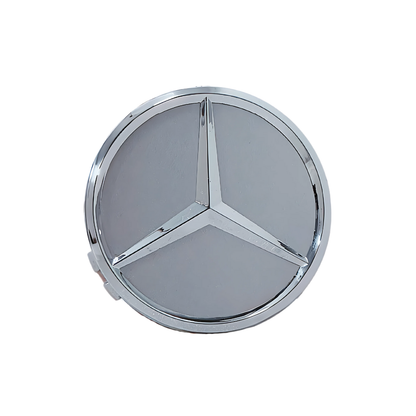 Set 4 Capace Jante Mercedes – 75mm, Argintiu