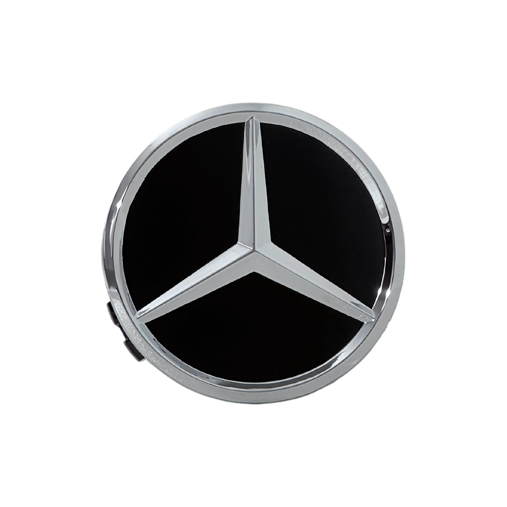 Set 4 Capace Jante Mercedes – 75mm, Negru