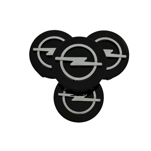 Set 4 Capace Jante Opel – 58mm, Negru