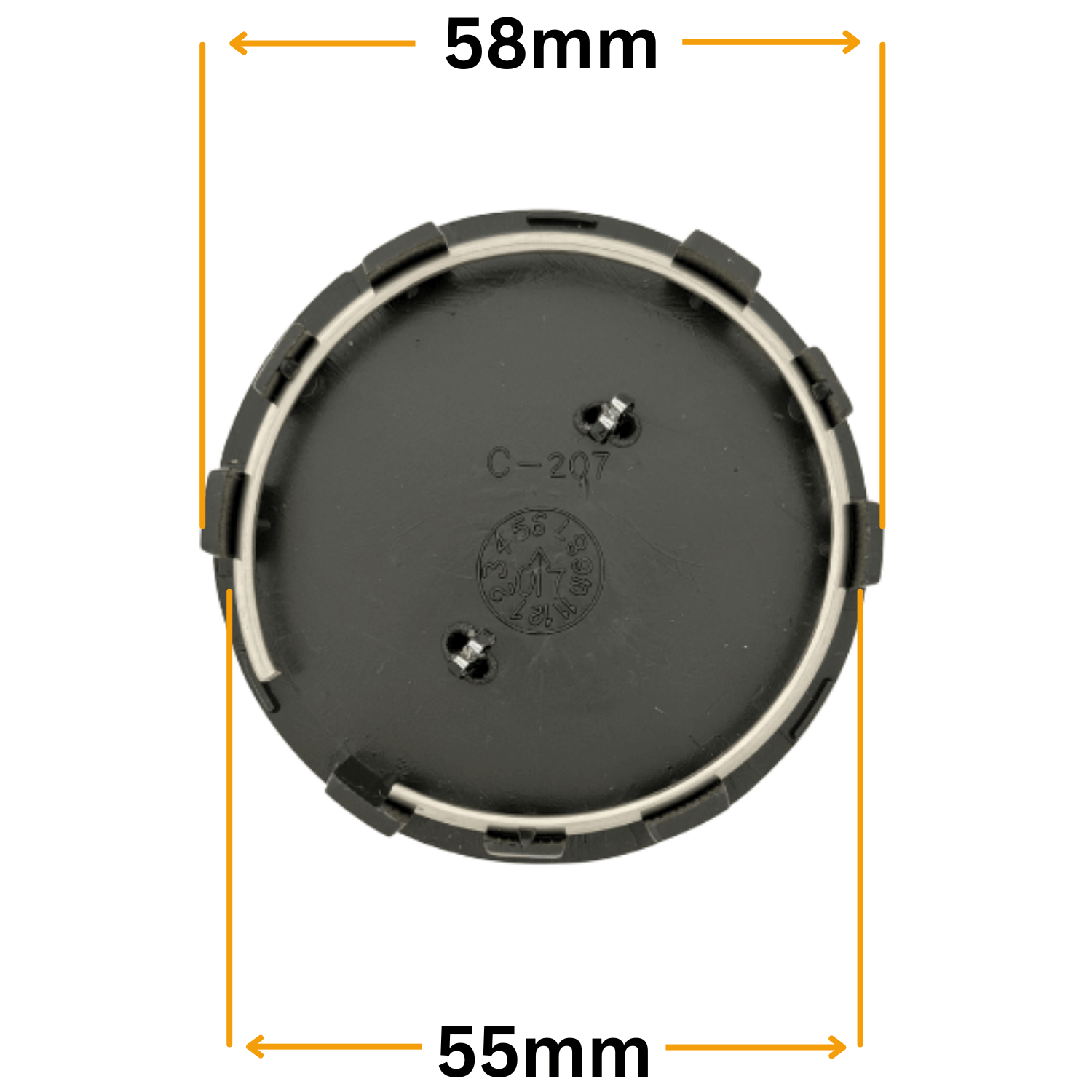 Set 4 Capace Jante Opel – 58mm, Negru