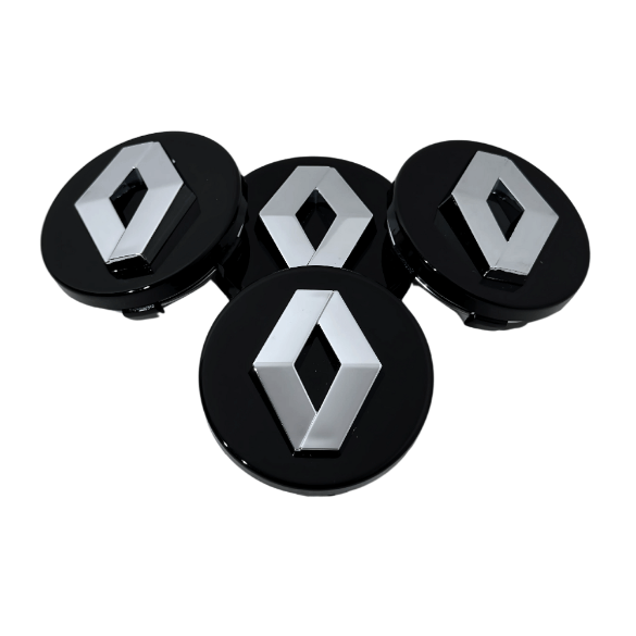 Set 4 Capace Jante Renault – 57mm, Negru