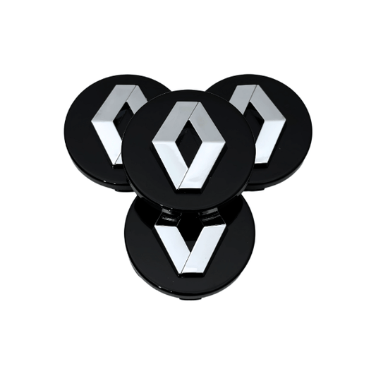 Set 4 Capace Jante Renault – 60mm, Negru