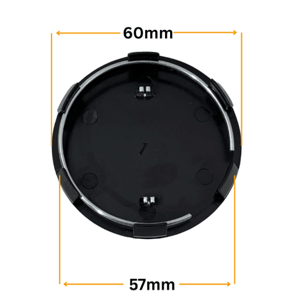 Set 4 Capace Jante Renault – 60mm, Negru