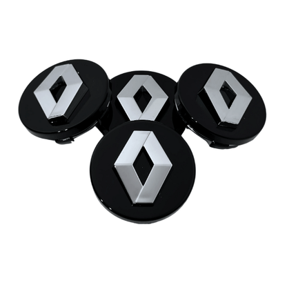 Set 4 Capace Jante Renault – 60mm, Negru