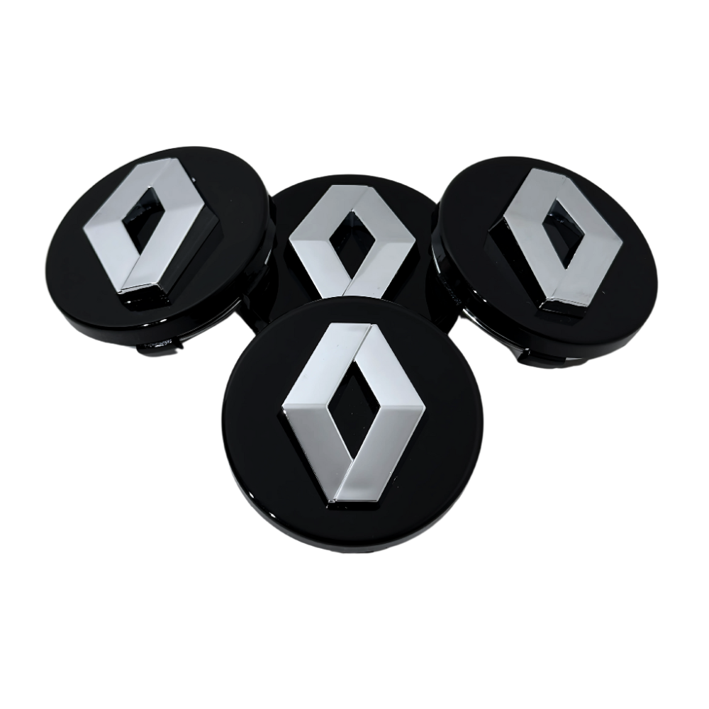 Set 4 Capace Jante Renault Negru 