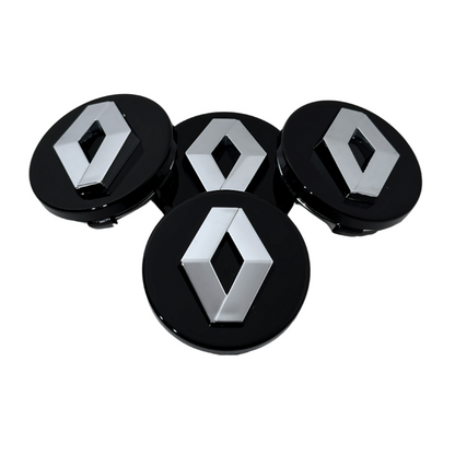 Set 4 Capace Jante Renault Negru 