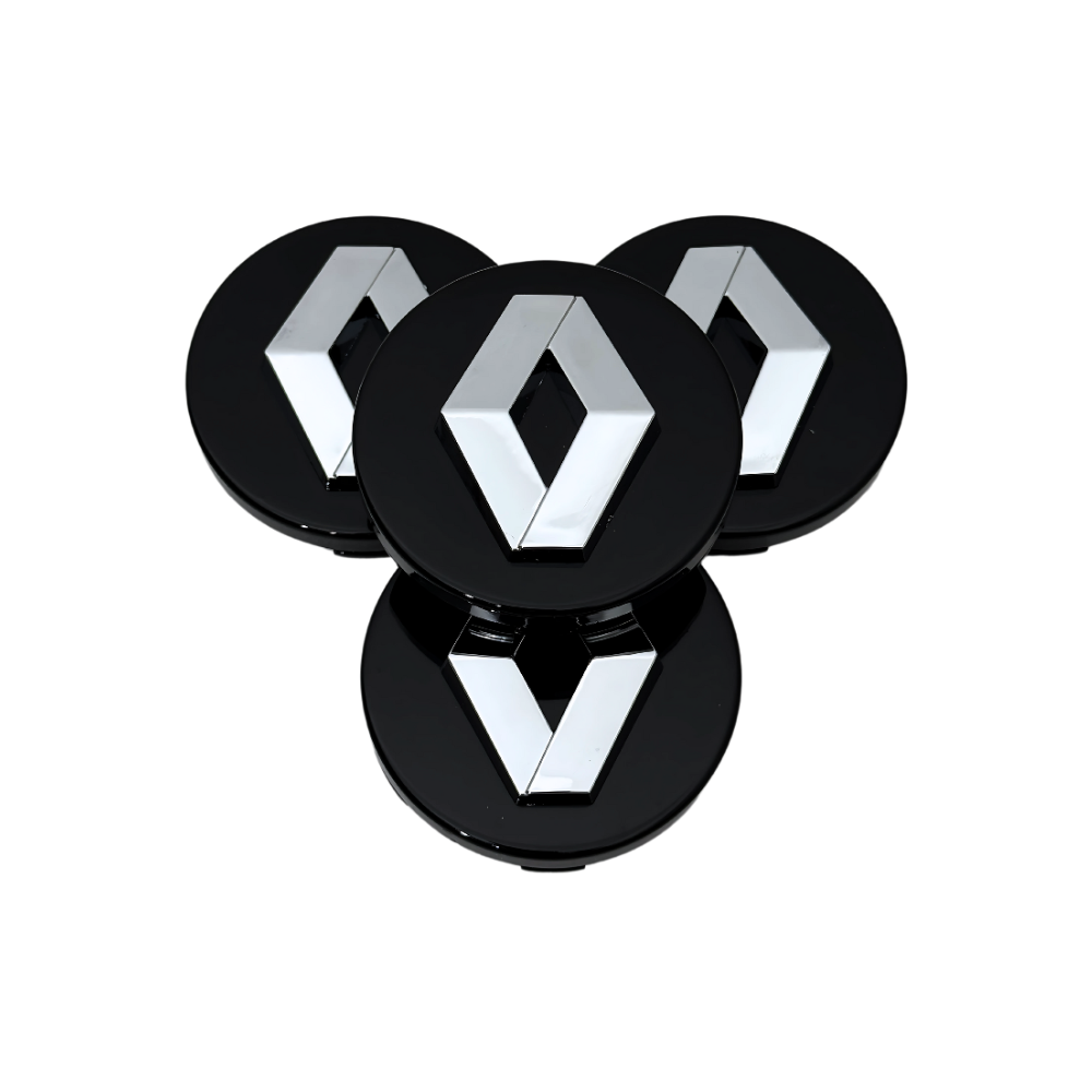 Set 4 Capace Jante Renault Negru 