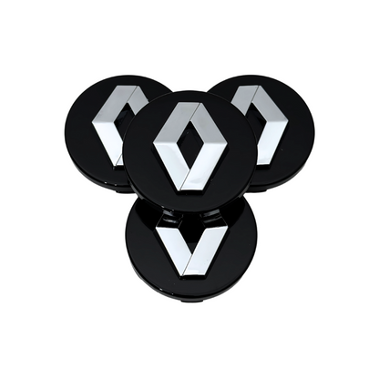 Set 4 Capace Jante Renault Negru 