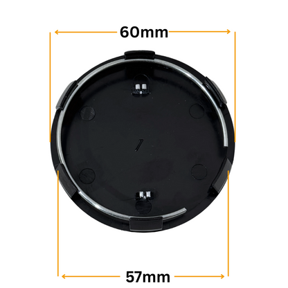 Set 4 Capace Jante Renault Negru