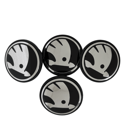 Set 4 Capace Jante Skoda – 65mm, Negru