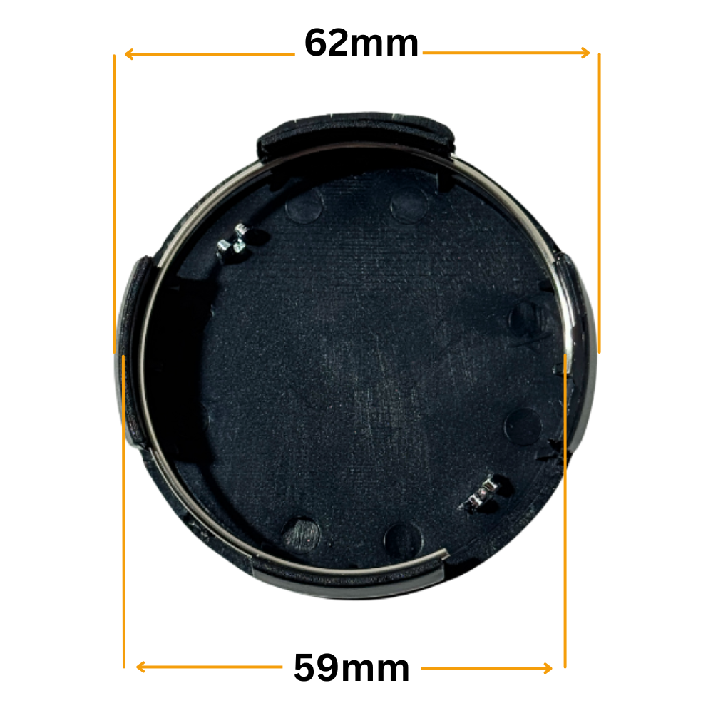 Set 4 Capace Jante Toyota – 62mm, Negru