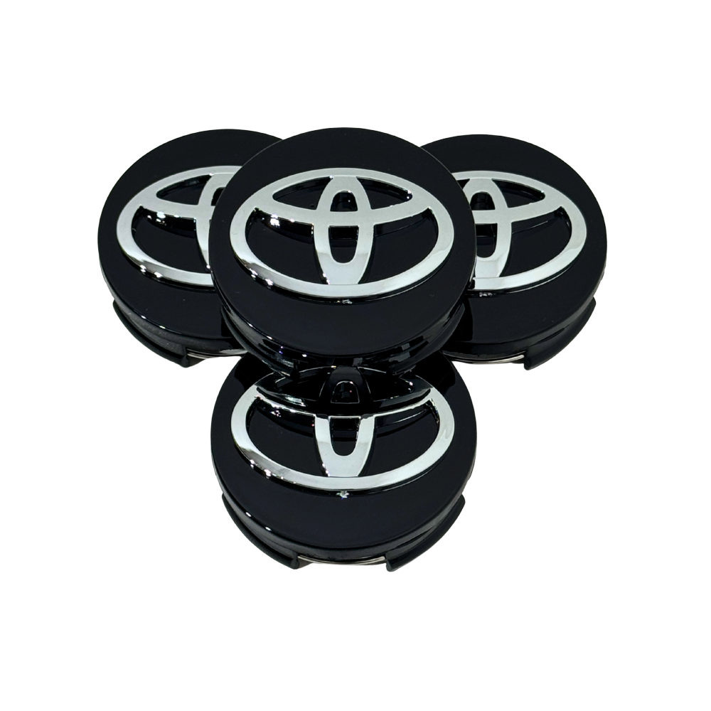 Set 4 Capace Jante Toyota – 62mm, Negru