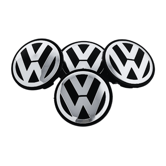 Set 4 Capace Jante VW – 55mm, Negru