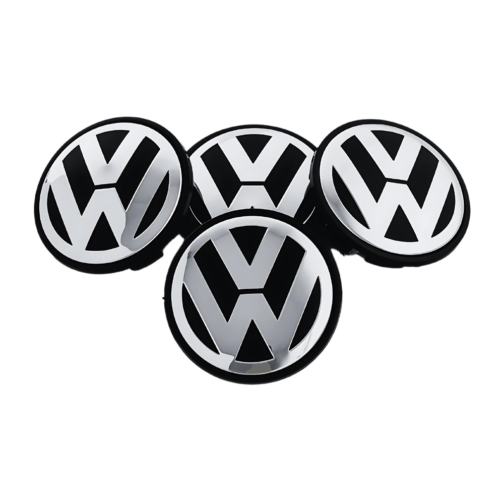 Set 4 Capace Jante VW – 65mm, Negru