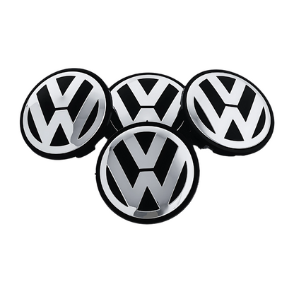 Set 4 Capace Jante VW – 65mm, Negru