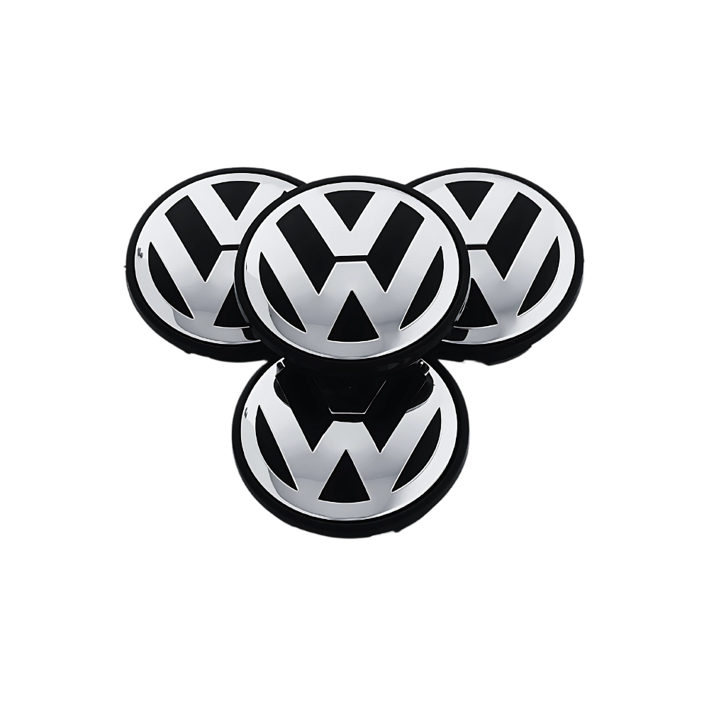 Set 4 Capace Jante VW – 65mm, Negru