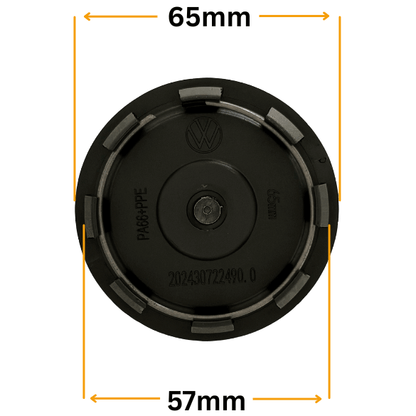 Set 4 Capace Jante VW Rotative – 65mm, Negru