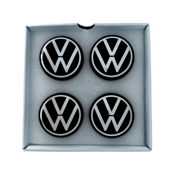 Set 4 Capace Jante VW Rotative – 65mm, Negru