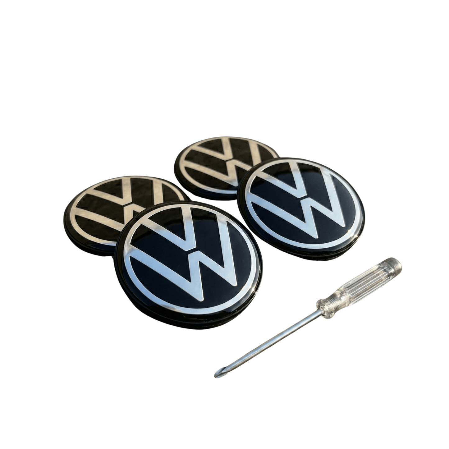 Set 4 Capace Jante VW Rotative – 65mm, Negru