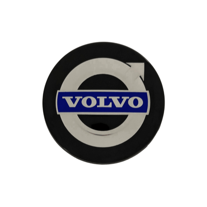 Set 4 Capace Jante Volvo – 64mm, Negru cu Albastru