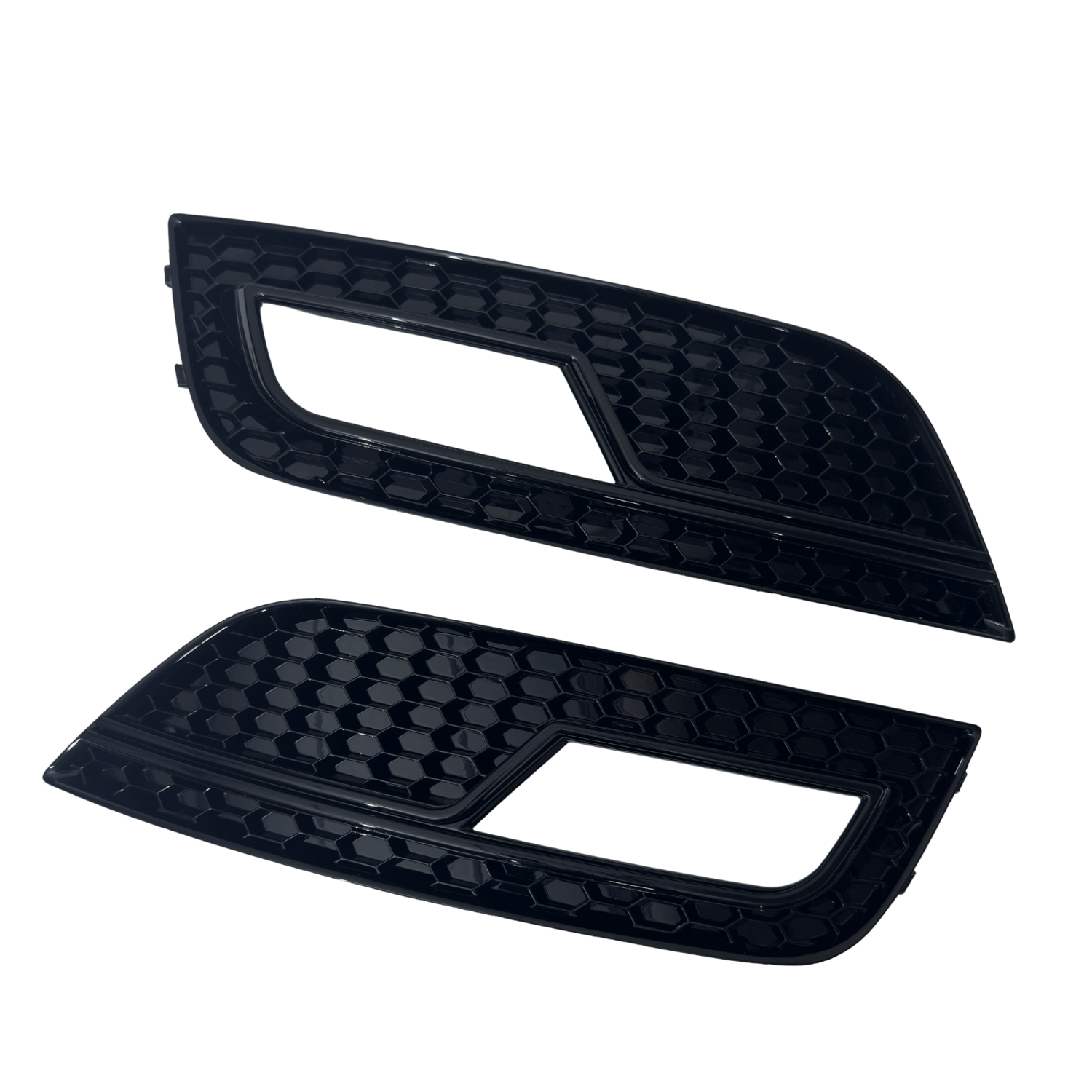 Set Grila Proiector Audi A4 B8.5 Tip Fagure, Negru Lucios