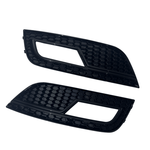 Set Grila Proiector Audi A4 B8.5 Tip Fagure, Negru Lucios