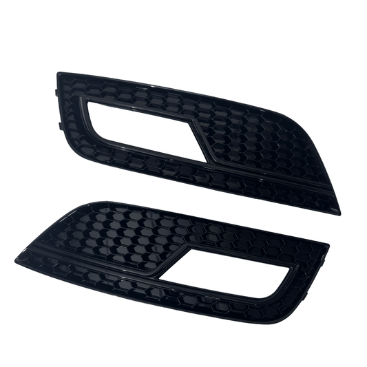 Set Grila Proiector Audi A4 B8.5 Tip Fagure, Negru Lucios
