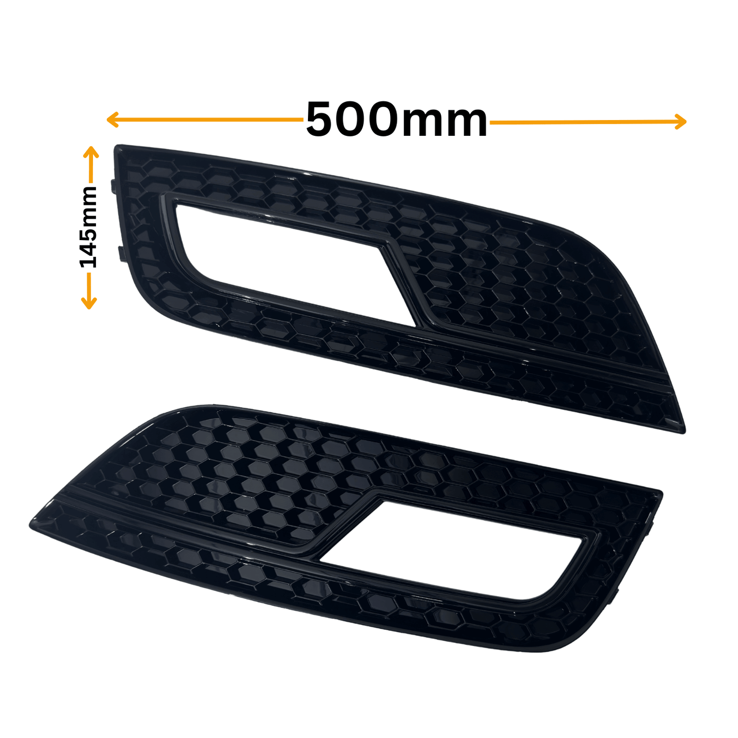 Set Grila Proiector Audi A4 B8.5 Tip Fagure, Negru Lucios