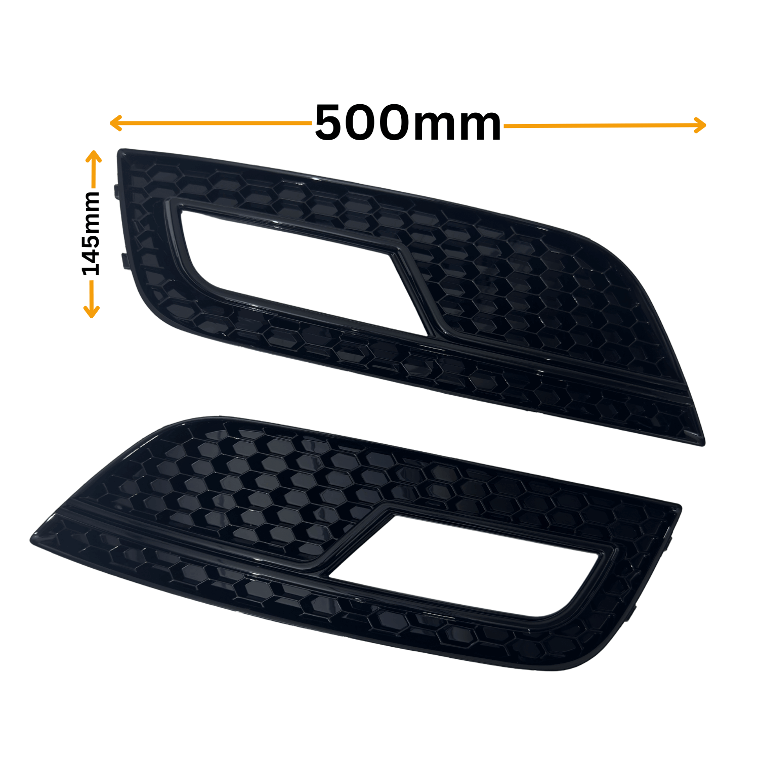 Set Grila Proiector Audi A4 B8.5 Tip Fagure, Negru Lucios