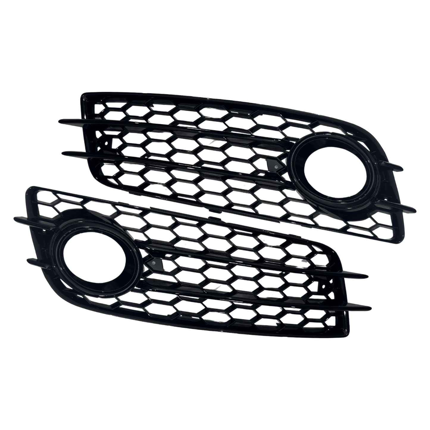 Set Grila Proiector Audi A4 B8 S-Line Tip Fagure, Negru Lucios