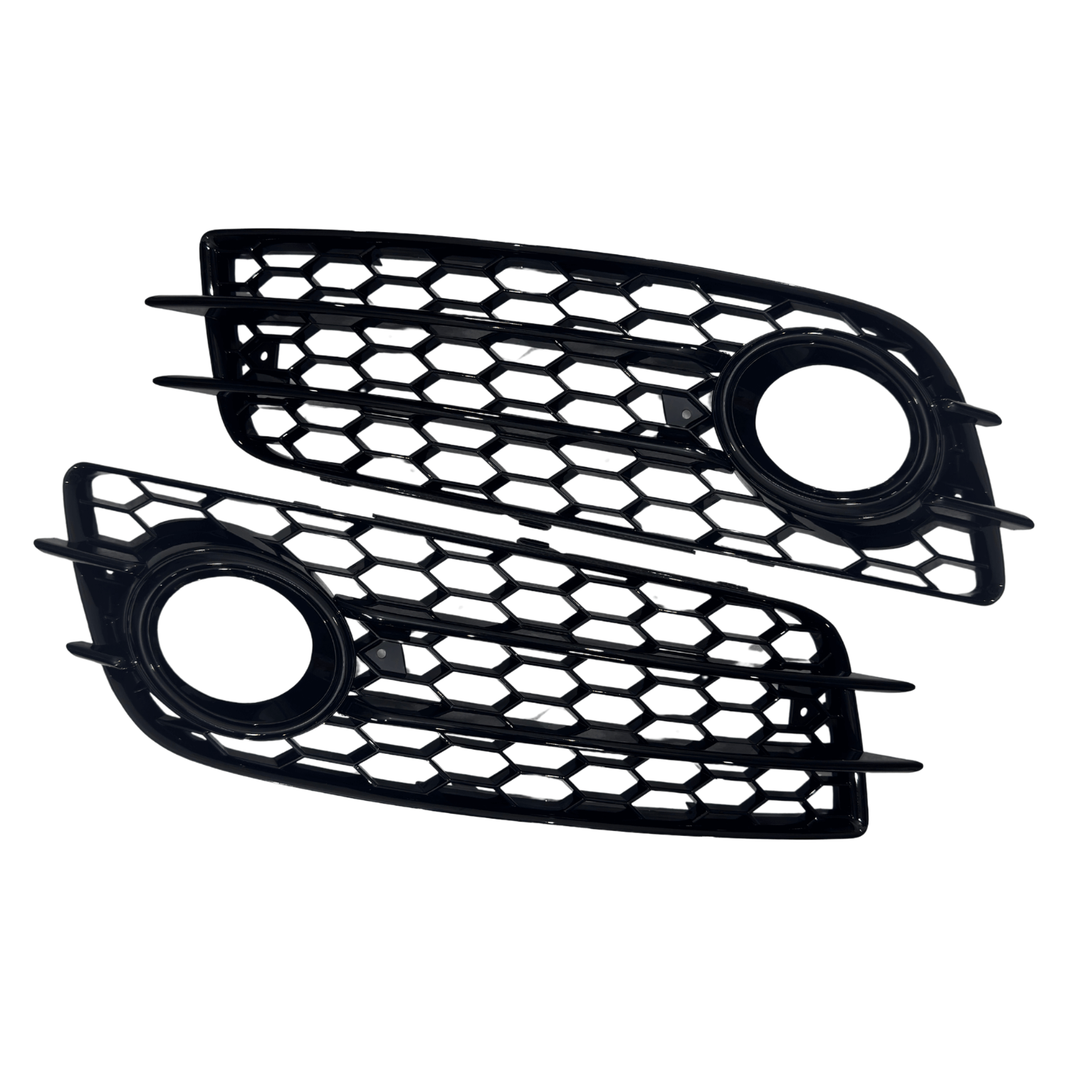 Set Grila Proiector Audi A4 B8 S-Line Tip Fagure, Negru Lucios
