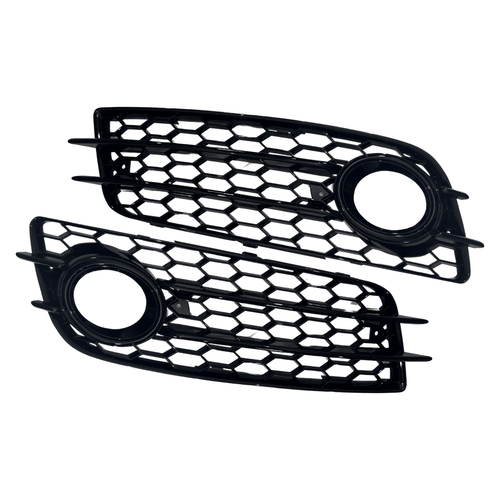 Set Grila Proiector Audi A4 B8 S-Line Tip Fagure, Negru Lucios