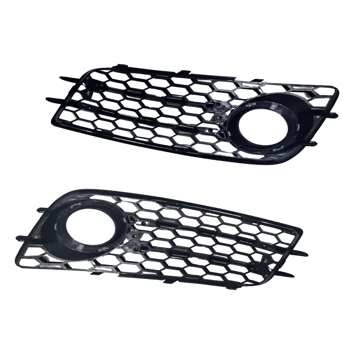 Set Grila Proiector Audi A4 B8 S-Line Tip Fagure, Negru Lucios