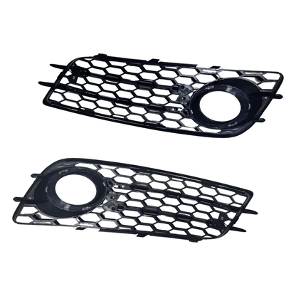 Set Grila Proiector Audi A4 B8 S-Line Tip Fagure, Negru Lucios