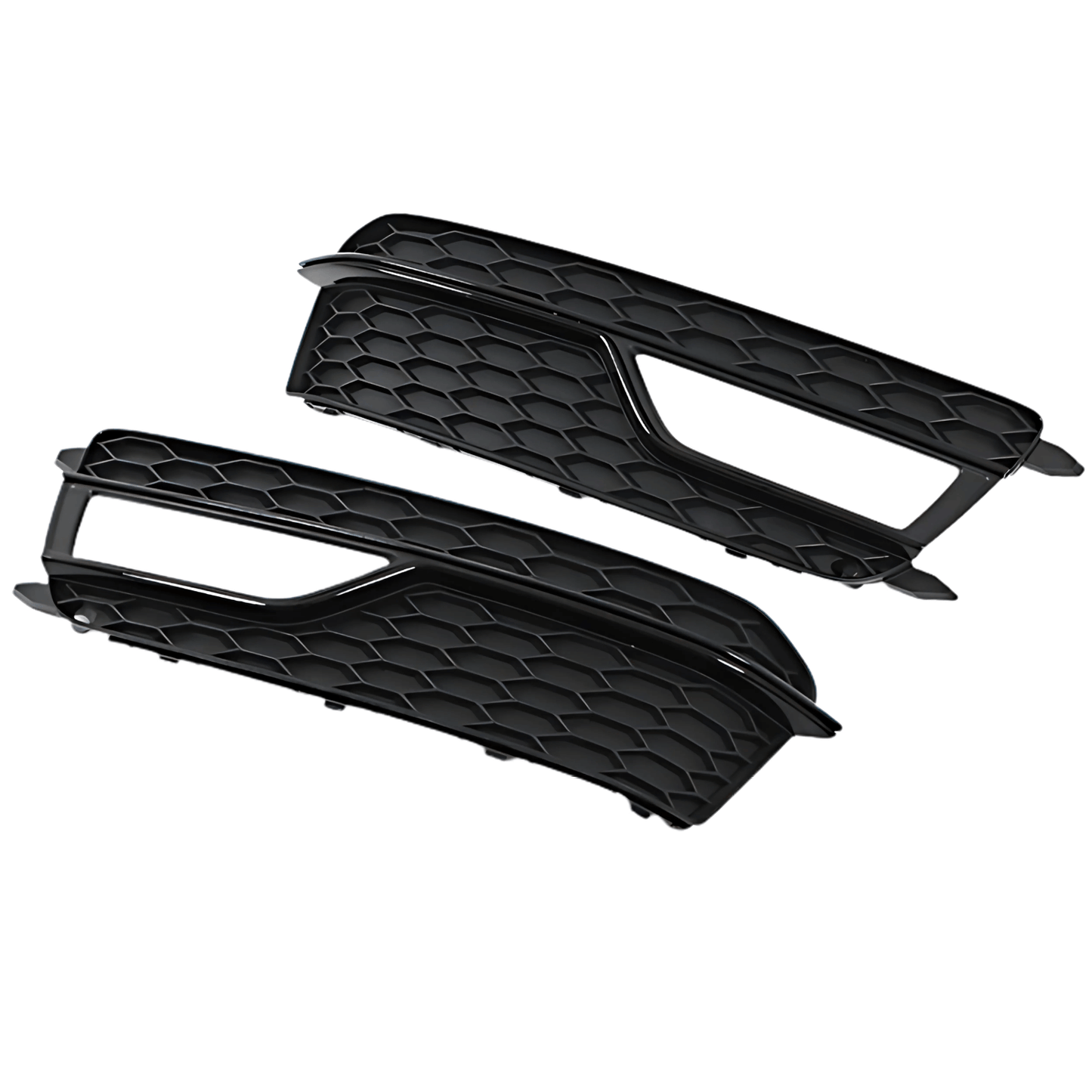 Set Grila Proiector Audi A5 B8.5 S-Line Tip Fagure, Negru Lucios