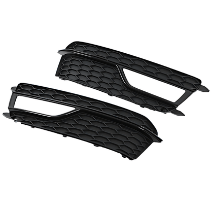 Set Grila Proiector Audi A5 B8.5 S-Line Tip Fagure, Negru Lucios