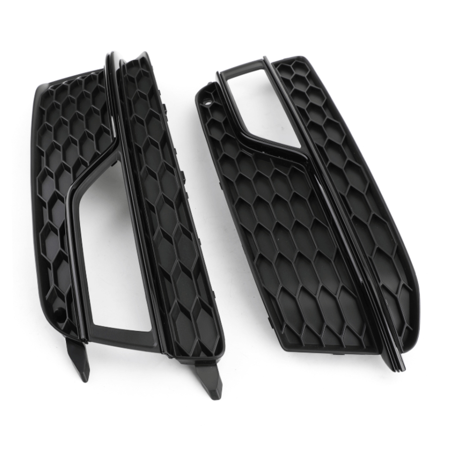 Set Grila Proiector Audi A5 B8.5 S-Line Tip Fagure, Negru Lucios