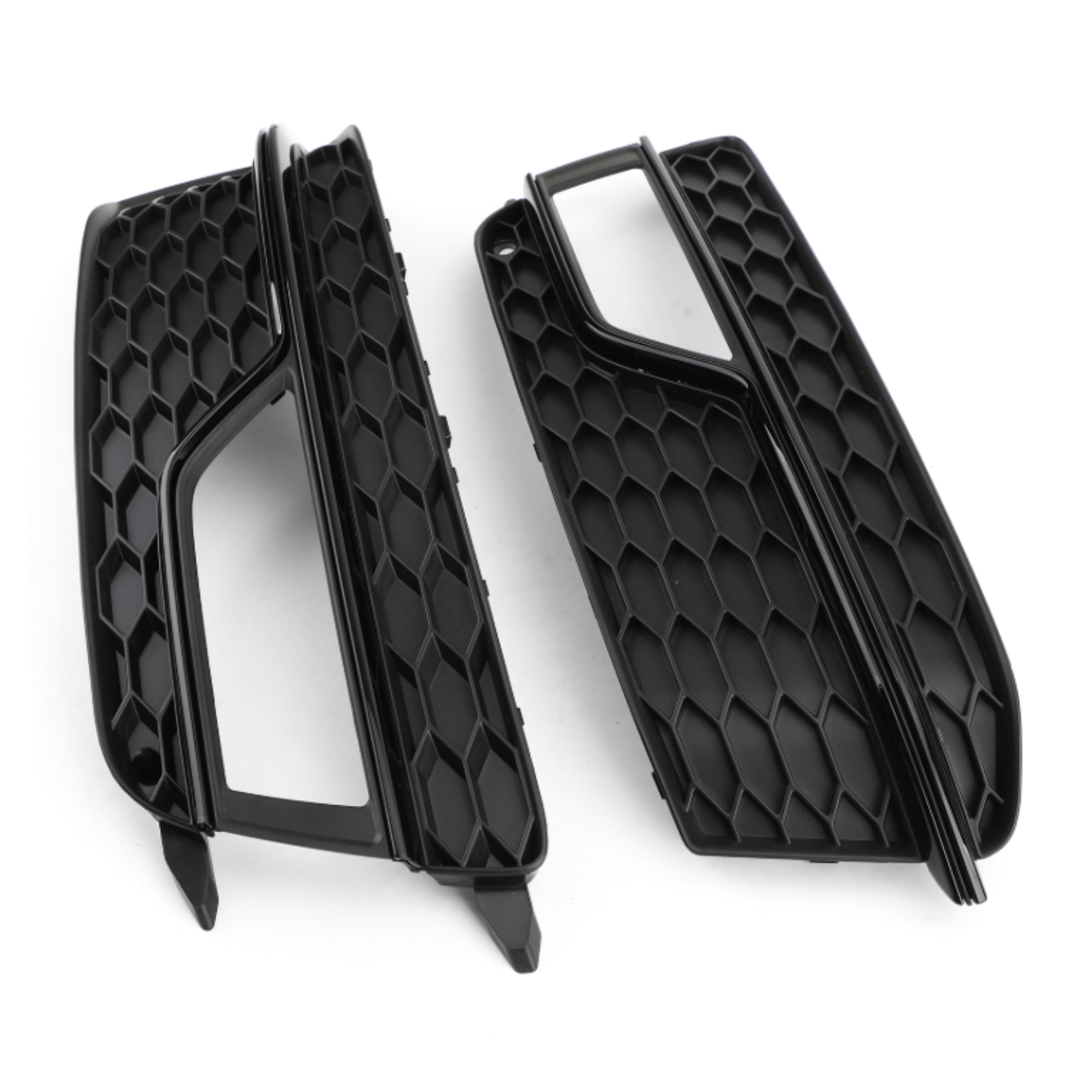 Set Grila Proiector Audi A5 B8.5 S-Line Tip Fagure, Negru Lucios