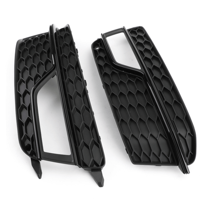 Set Grila Proiector Audi A5 B8.5 S-Line Tip Fagure, Negru Lucios