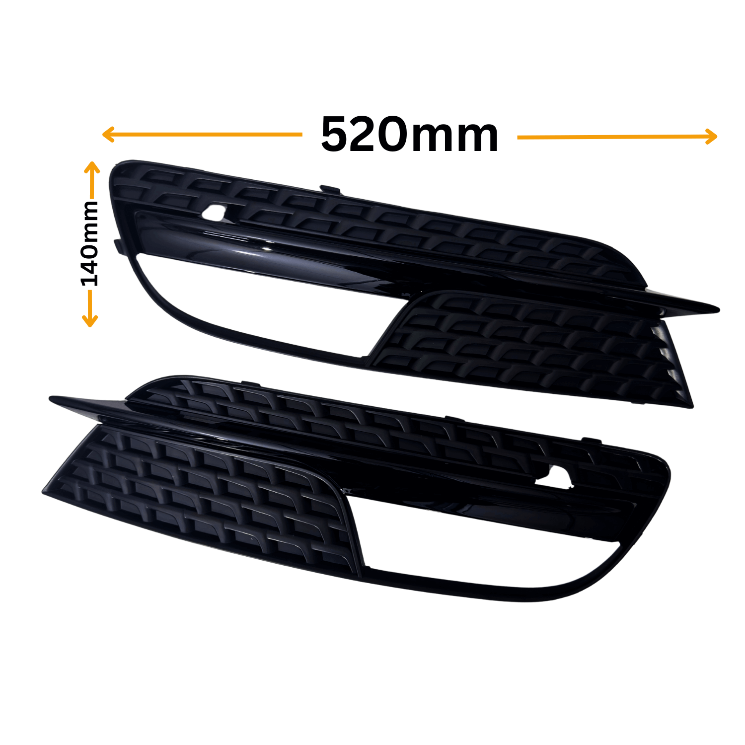 Set Grila Proiector Audi A5 B8.5 Tip Fagure, Negru Lucios