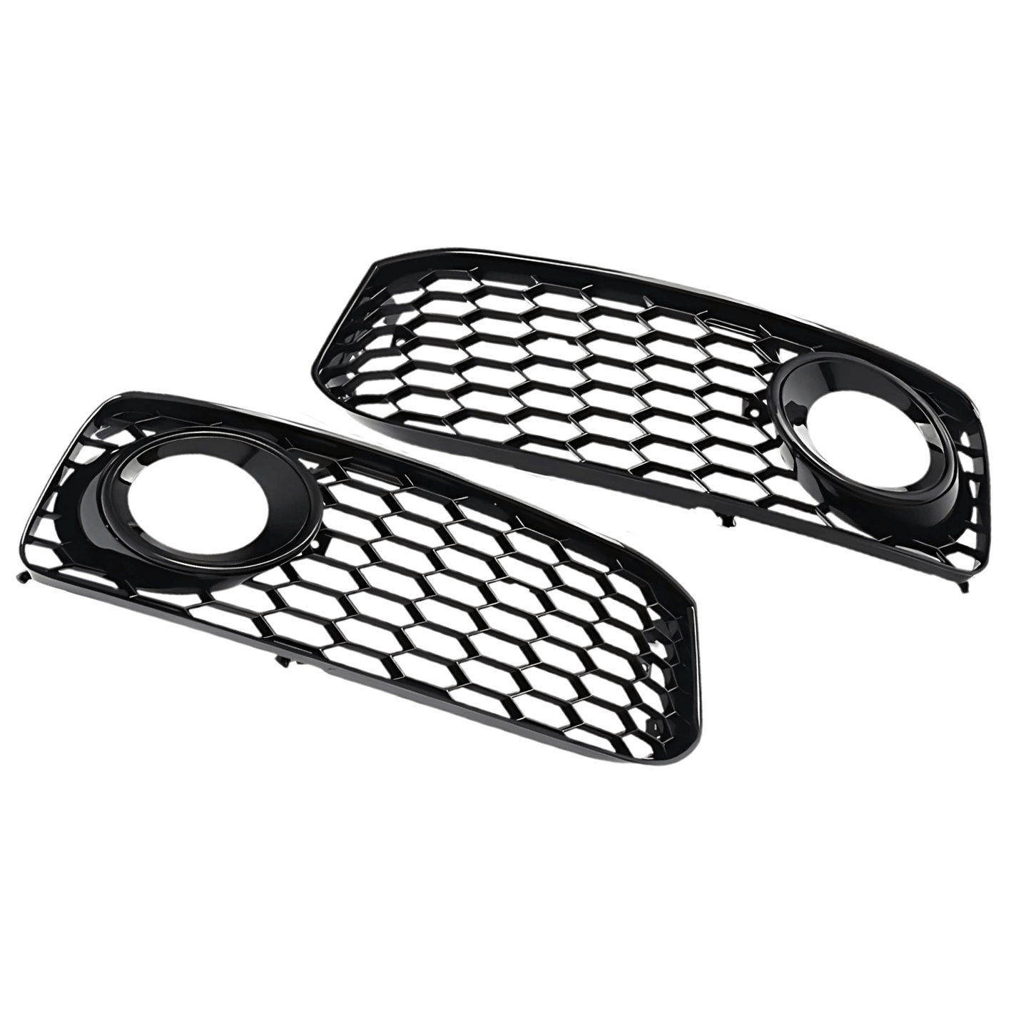 Set Grila Proiector Audi A5 B8 S-Line Tip Fagure, Negru Lucios