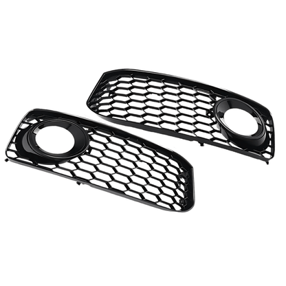 Set Grila Proiector Audi A5 B8 S-Line Tip Fagure, Negru Lucios