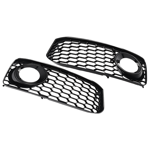 Set Grila Proiector Audi A5 B8 S-Line Tip Fagure, Negru Lucios