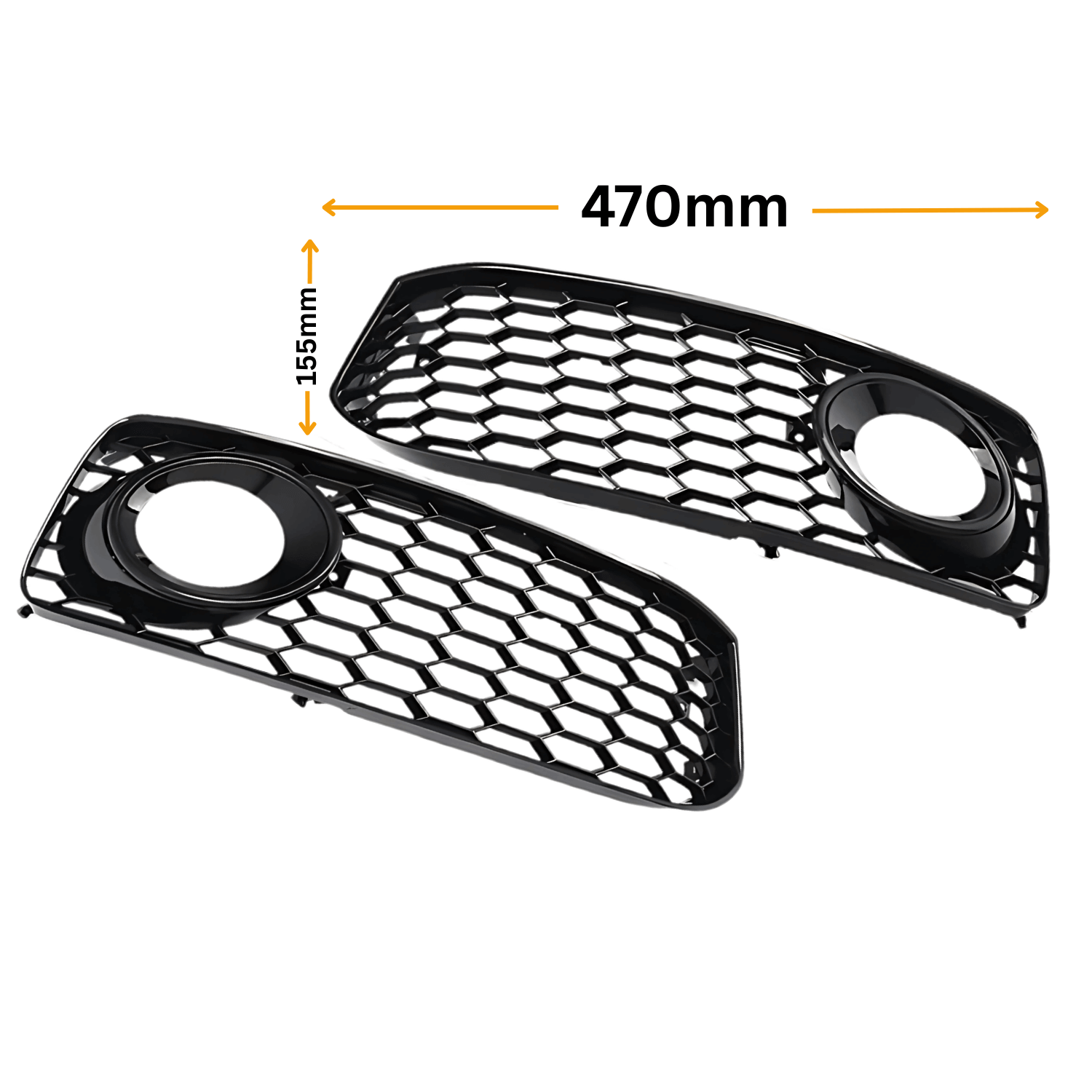 Set Grila Proiector Audi A5 B8 S-Line Tip Fagure, Negru Lucios