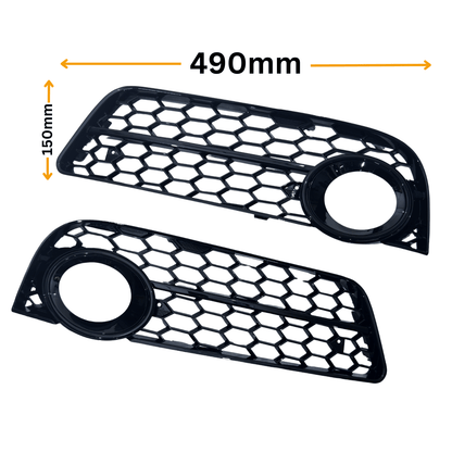 Set Grila Proiector Audi A5 B8 Tip Fagure, Negru Lucios