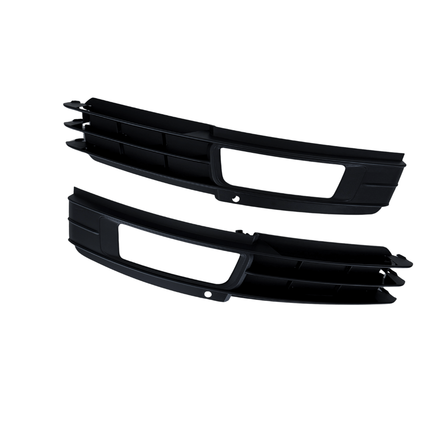 Set Grila Proiector Audi A6 C6 Design S-Line, Negru Mat
