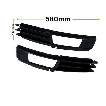 Set Grila Proiector Audi A6 C6 Design S-Line, Negru Mat